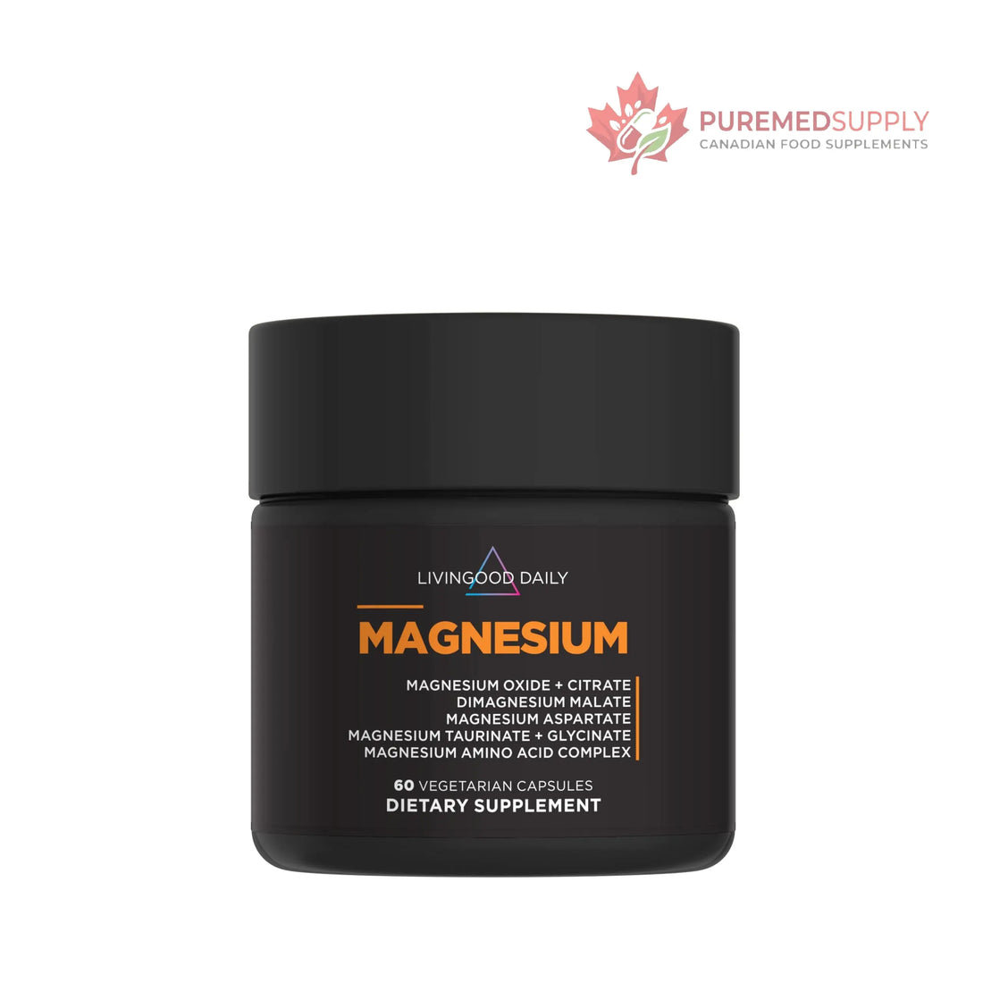 Livingood Daily Magnesium Supplement with Magnesium Glycinate, Citrate, Malate, Oxide, Aspartate, Amino Acid Complex and Chicory Root for Heart Health, Sleep and Muscle Support, 300mg, 60 Capsules Livingood Daily buy supplements canada