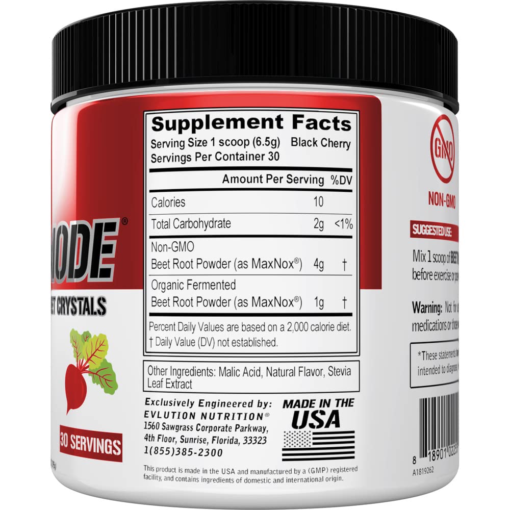Evlution Nutrition Beet Root Powder Nitric Oxide Booster for Enhanced Energy and Pumps Evlution buy supplements canada