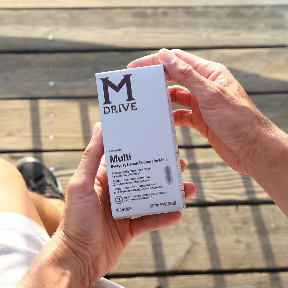 Mdrive Multivitamin for Men, Daily Multivitamin - Immune Health Support from Zinc, Selenium, Manganese & Vitamin D, Enzymes for Digestive Support, CoQ10 for Energy and Vitamin K2, 90 Capsules Mdrive buy supplements canada