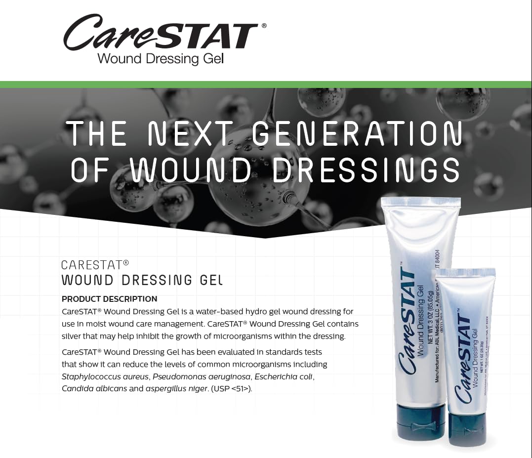 CareSTAT First Aid Kit Gel | 32 PPM Silver Healing Wound Dressing Solution | SilverSol Ag CareSTAT buy supplements canada