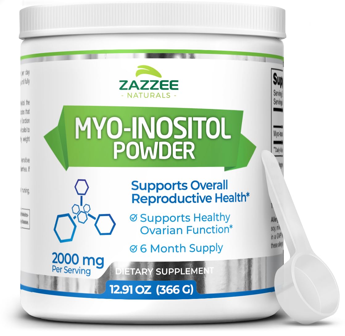 Zazzee Myo-Inositol Powder, 6 Month Supply, 183 Servings, 2000 mg per Serving Zazzee buy supplements canada