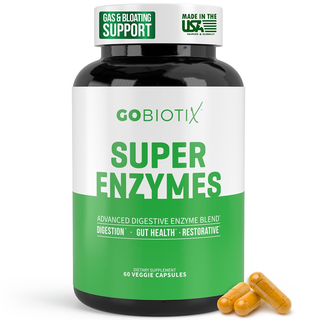GoBiotix Digestive Enzymes Supplement with Prebiotics and Probiotics for Women and Men - Gut Health, Gluten Digestion, Lactose Absorption GOBIOTIX buy supplements canada