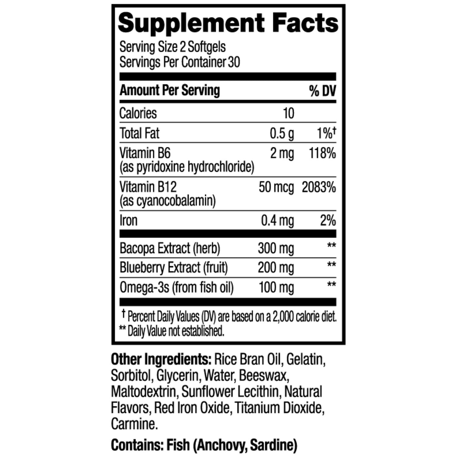 OLLY Ultra Strength Brain Softgels, Nootropic, Supports Healthy Brain Function, Memory, Focus and Concentration, Omega-3s, Vitamins B6 and B12, 30 Day Supply - 60 Count OLLY buy supplements canada