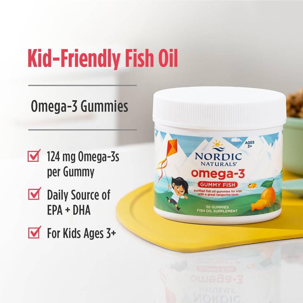 Nordic Naturals Nordic Omega-3 Gummy Fish, Tangerine - 30 Gummy Fish - 124 mg Total Omega-3s with EPA & DHA - Non-GMO - 30 Servings Nordic Naturals buy supplements canada