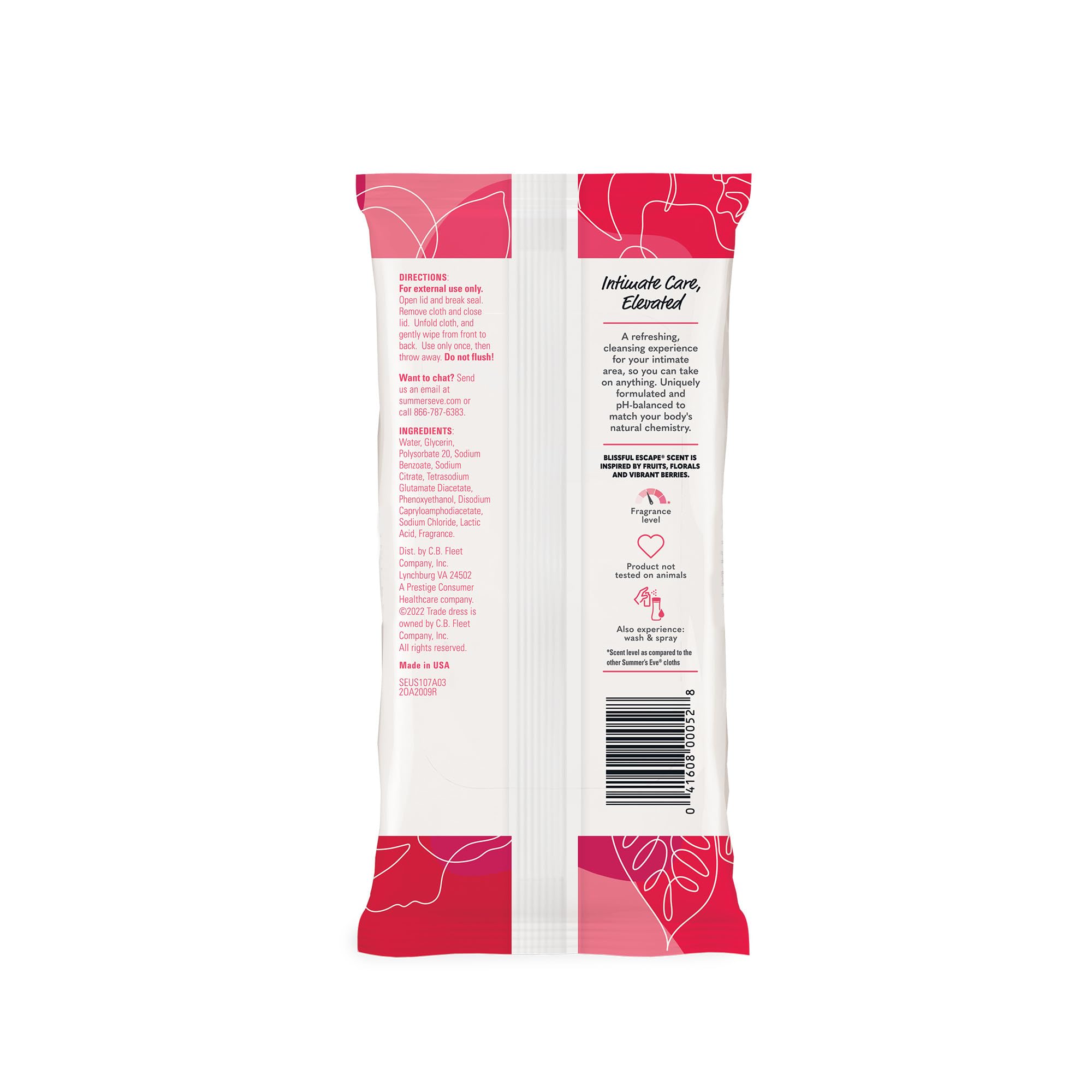 Summer's Eve Blissful Escape Daily Refreshing Feminine Wipes, Removes Odor, pH balanced, 32 Count Summer's Eve buy supplements canada