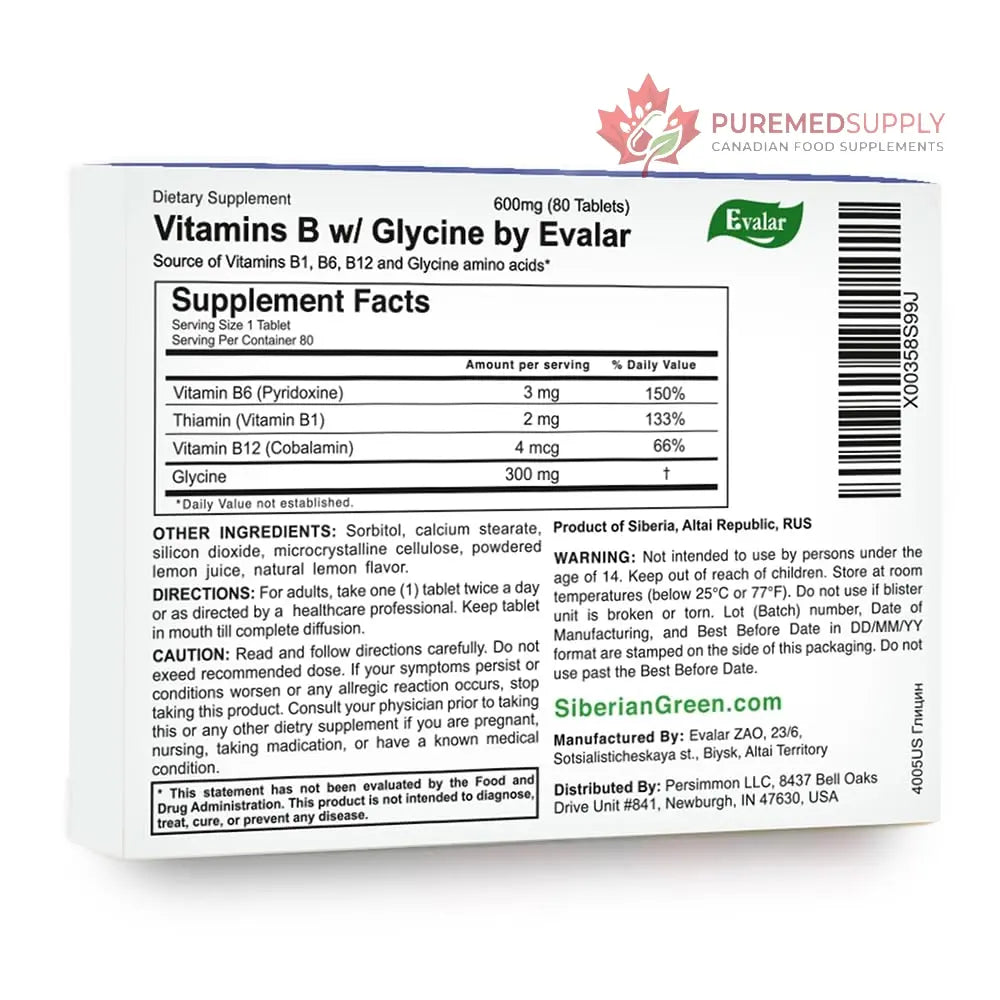 Glycine Forte Evalar 60 Tabs Evalar buy supplements canada