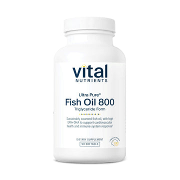 Vital Nutrients Ultra Pure® Fish Oil 800 Triglyceride Form - Heart, Brain, & Immune Health* - Sustainably Sourced High EPA & DHA Omega-3 Fatty Acid - Lemon Flavor - Gluten, Dairy, Soy Free - 90 Count Vital Nutrients buy supplements canada