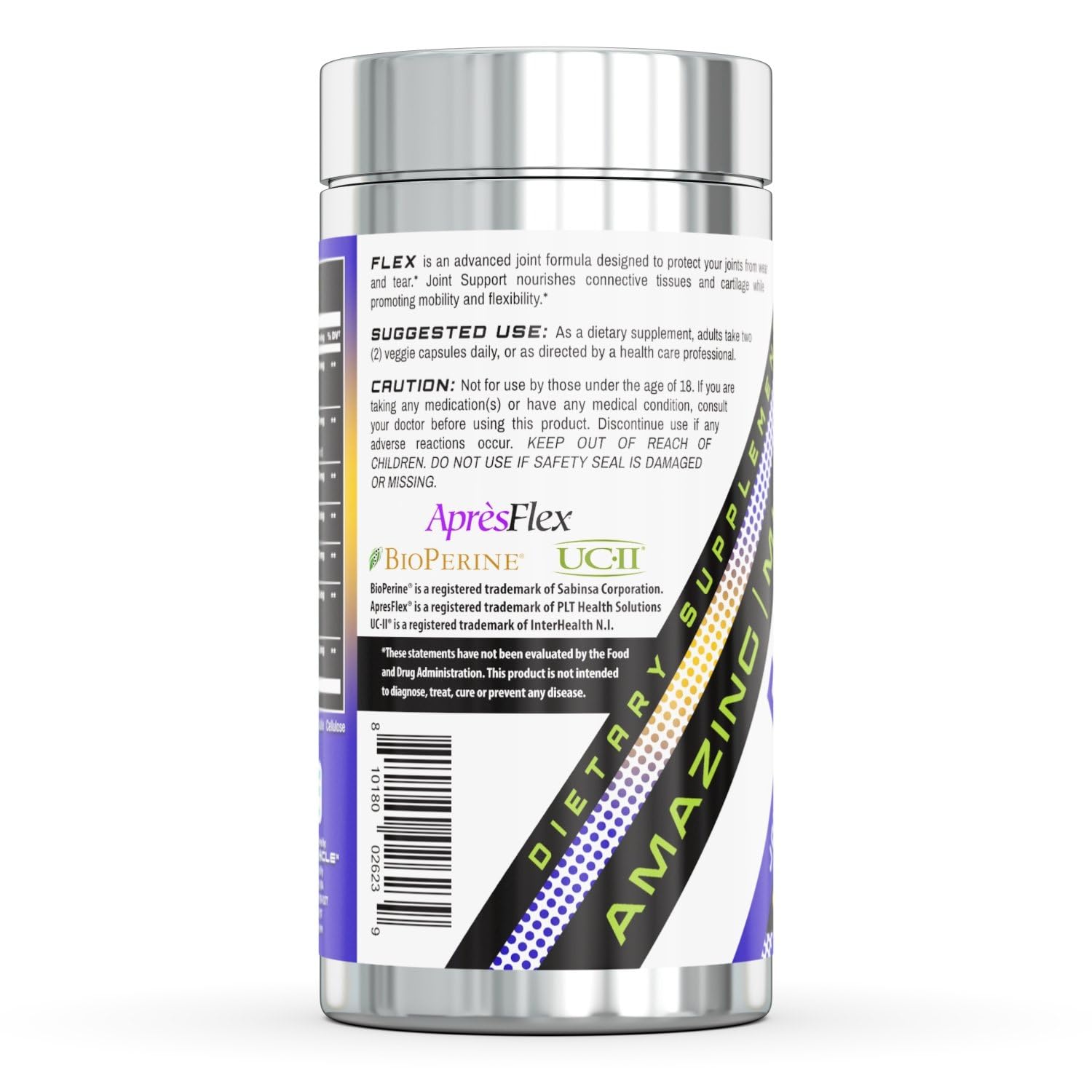 Amazing Muscle Flex Advanced Formula Supplement | Contains: Turmeric Extract, BioPerine, White Willow & More | Vegetarian Capsules | Non-GMO | Gluten-Free | Made in USA (1 Pack | 60 Count) Amazing Muscle buy supplements canada