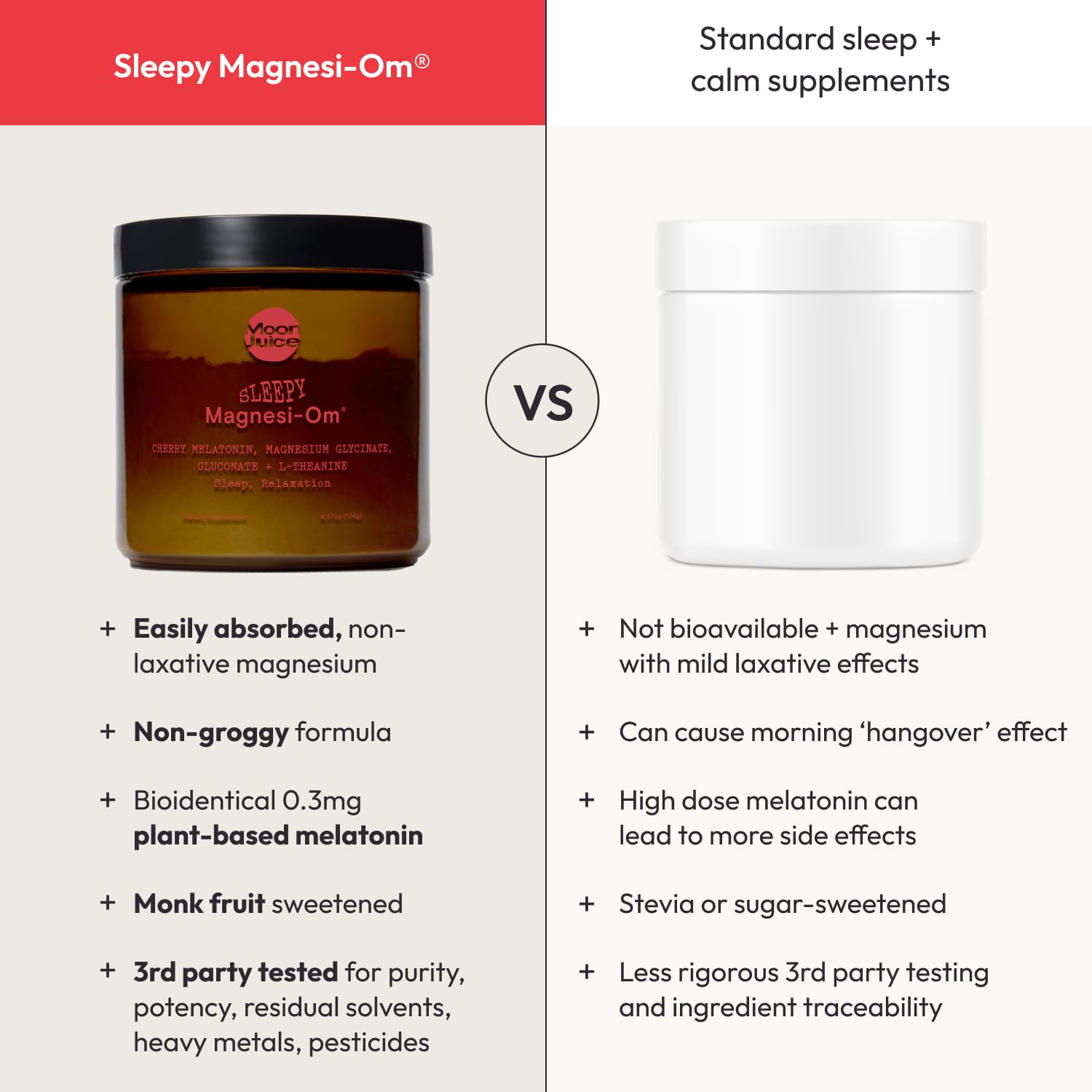 Moon Juice Sleepy Magnesi-Om - Sleep Supplement Powder with Magnesium Glycinate, L-Theanine & Plant-Based Melatonin, Sugar-Free Bedtime Drink Mix for Deep Sleep w/o Grogginess, Cherry, 35 Servings Moon Juice buy supplements canada