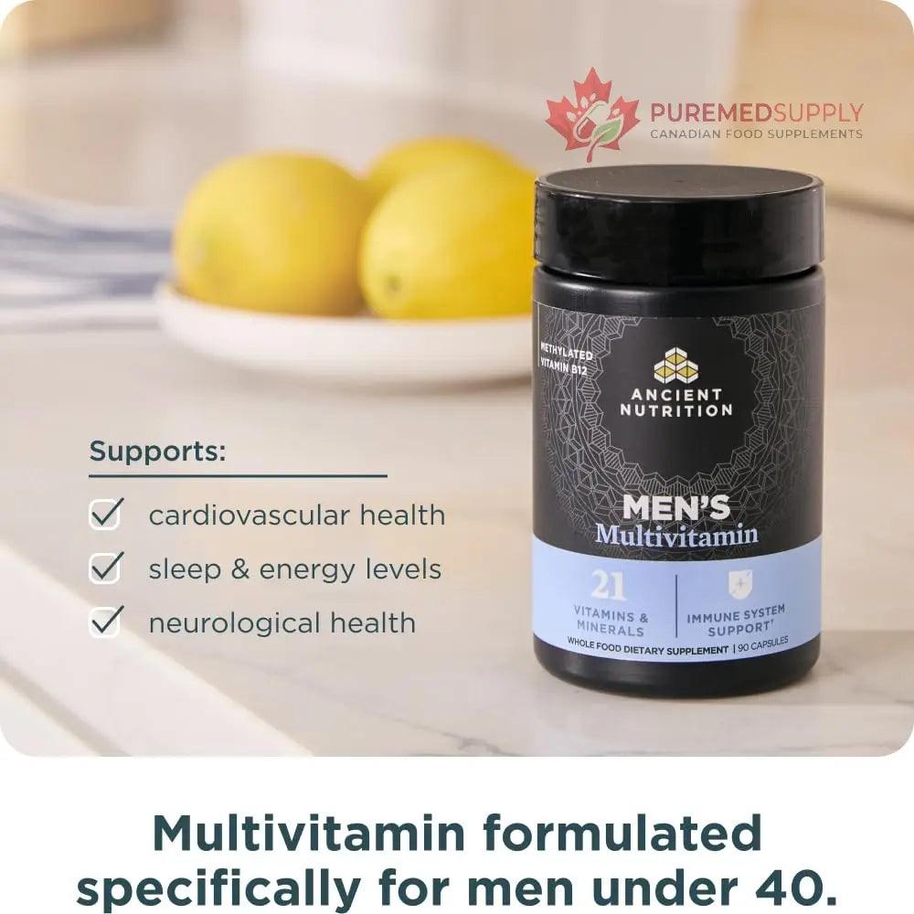 Ancient Nutrition Multivitamin for Men, Multi Men's, Methylated Vitamin D, C, E, B12, Zinc, Magnesium, Supports Healthy Immune System and Bone Health, 90 Ct Ancient Nutrition buy supplements canada