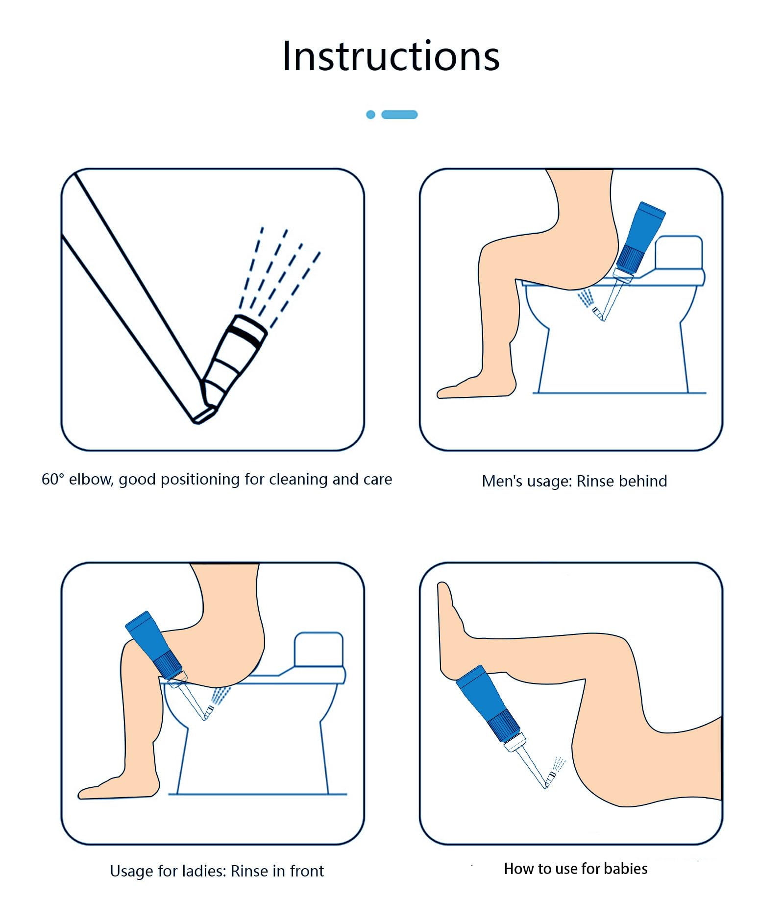 Portable 11.8 Oz Bidet, Feminine Care Irrigator, Retractable Nozzle Travel Bidet with 60° Elbow XYJunTech buy supplements canada