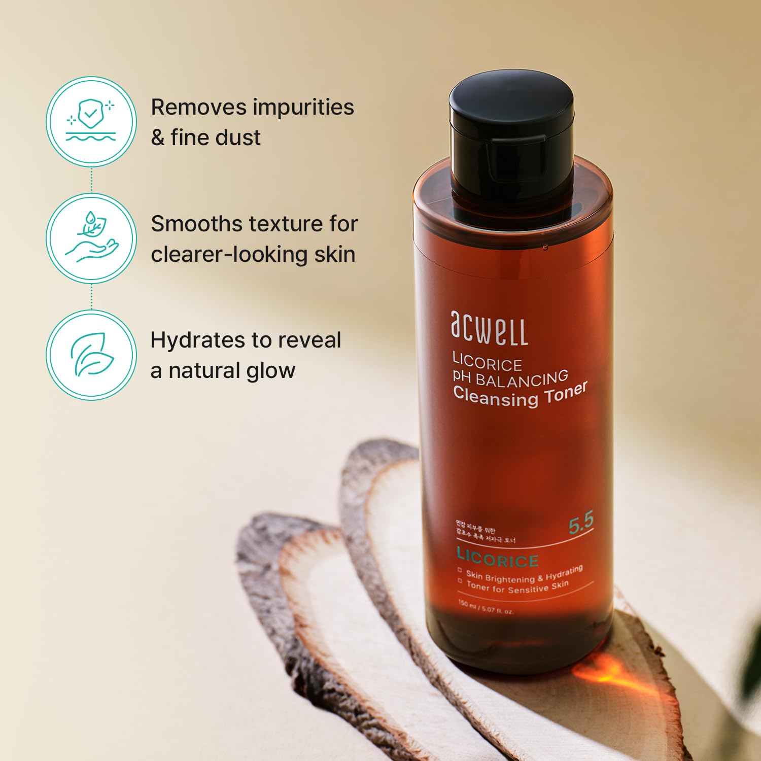ACWELL Licorice pH 5.5 Balancing Korean Toner and Cleansing 5.07 fl.oz. - Alcohol-Free Hydrating Facial Astringent ACWELL buy supplements canada