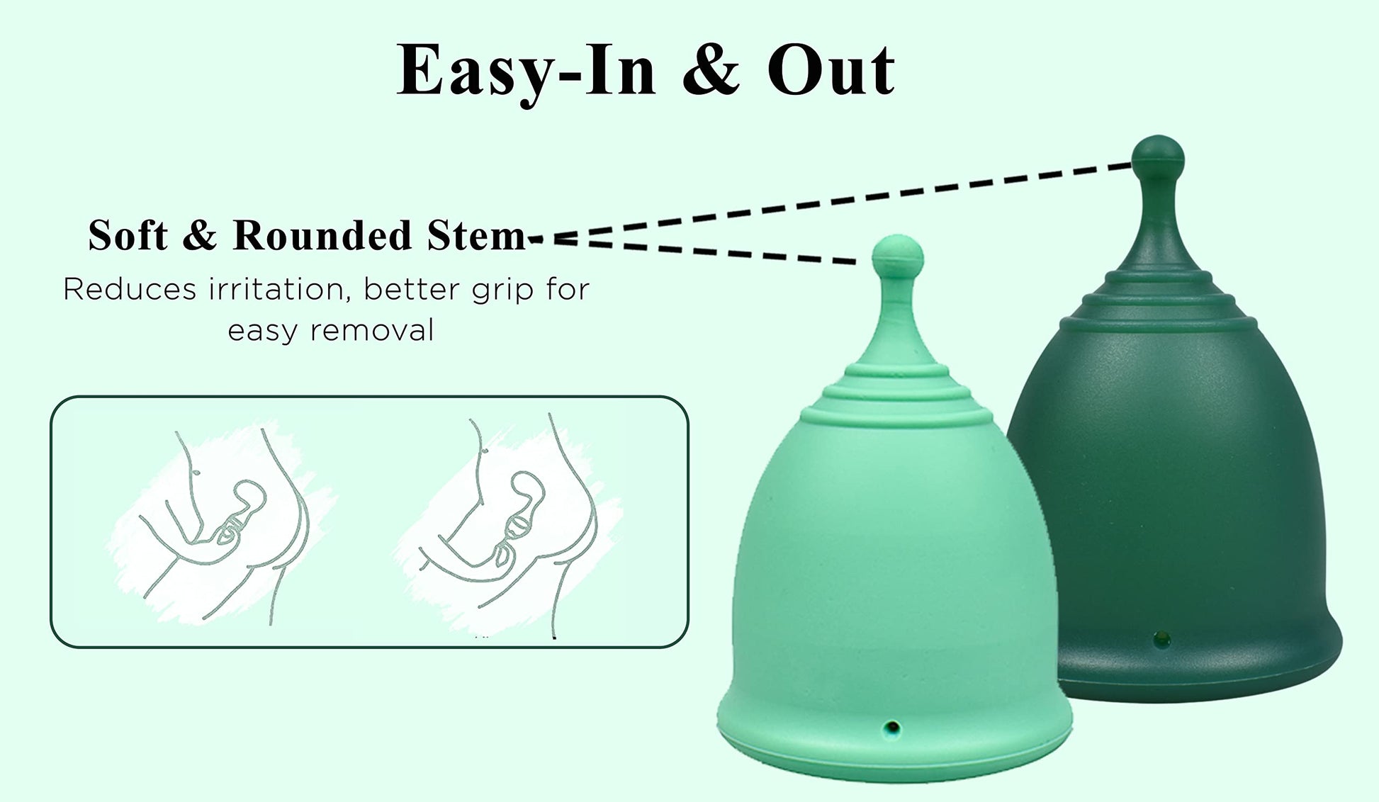 SHORDY Reusable Menstrual Cup (Small & Large) Set of 2 with Box, 100% Soft Silicone, Copa Menstruelle SHORDY buy supplements canada