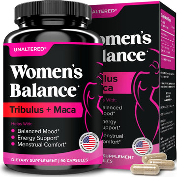 UNALTERED Hormone Balance & Mood Support for Women - Naturally Supports Hormonal Balance & Energy with Tribulus Terrestris & Red Maca Root Extract - Dietary Supplement - 90 Vegan Capsules UNALTERED buy supplements canada
