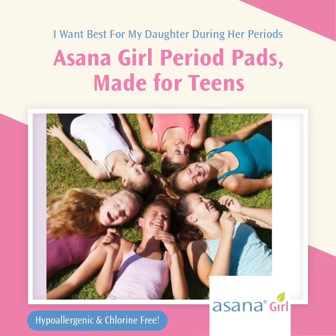 Asana Panty Liners for Girls, Organic Cotton Cover – Controls Odor Naturally, Pads Without Wings Asana buy supplements canada
