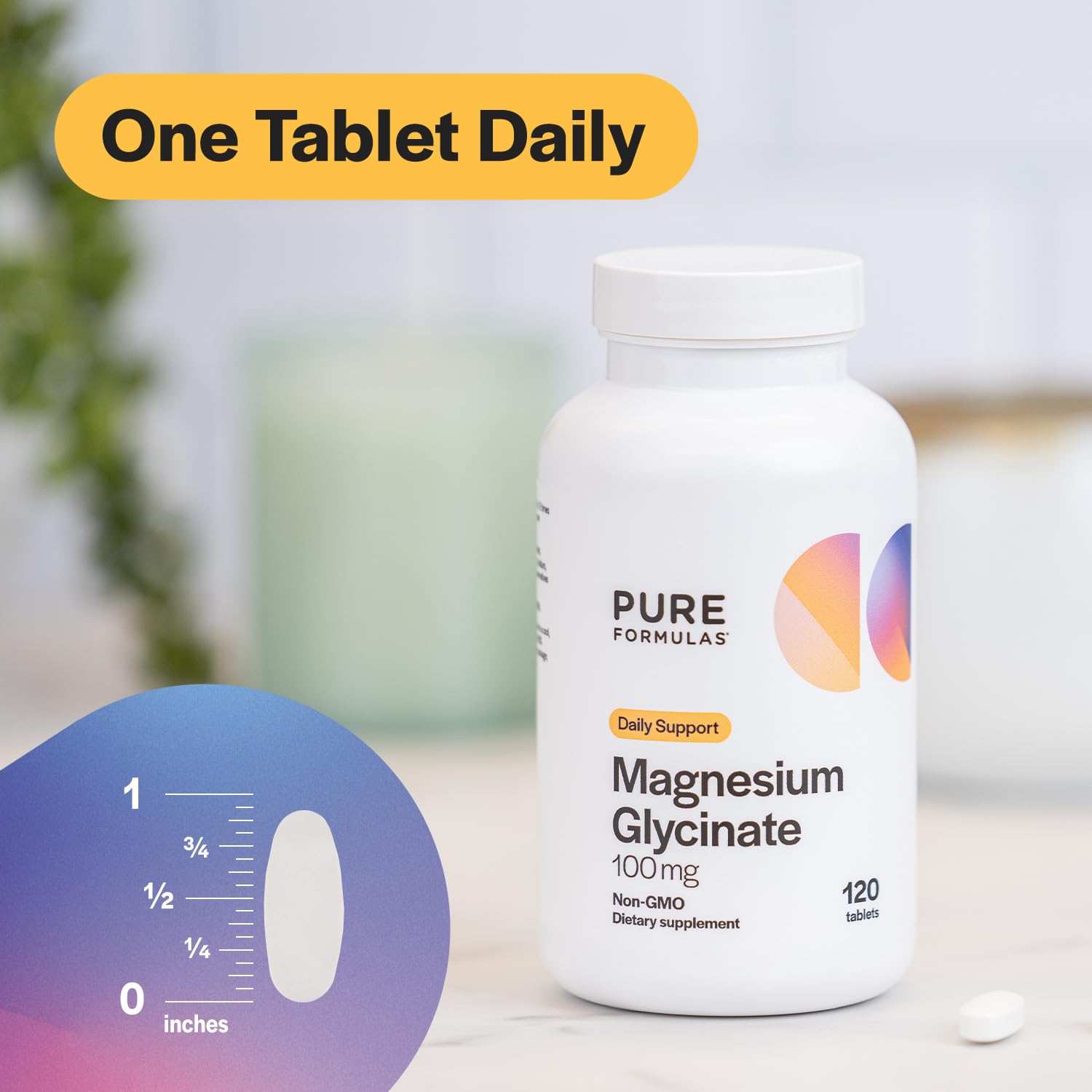 PureFormulas Magnesium Glycinate 100 mg Daily Support for Stress, Nerves, Sleep, Muscles, Metabolism Pure Magnesium Glycinate Supplement for Women and Men Magnesio Non-GMO 120 Tablets PureFormulas buy supplements canada