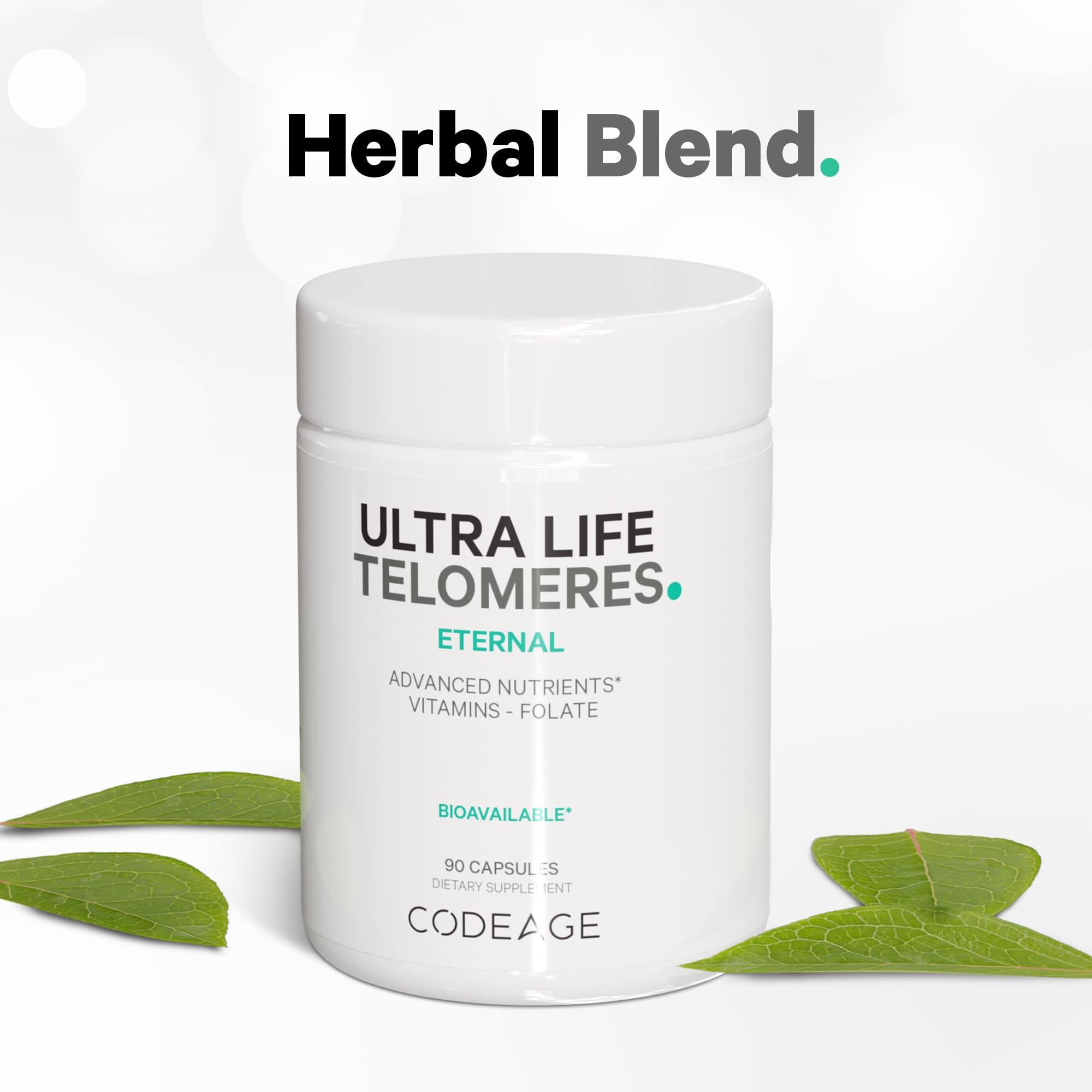 Codeage Ultra Life Telomeres Supplement - 5 MTHF Folate Vitamin B9, Vitamin B12 Methylcobalamin, Vitamin D3, L-Theanine, Ashwagandha - 3-Month Supply - DNA, Methylation Cycle - Non-GMO - 90 Capsules Codeage buy supplements canada