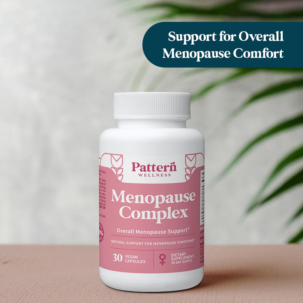 Pattern Wellness Menopause Complex – Herbal Supplement for Women’s Wellness & Hormone Health Support – with Black Cohosh, DIM & Bioperine® – 30 Vegan Capsules, 3rd Party Tested Pattern Wellness buy supplements canada