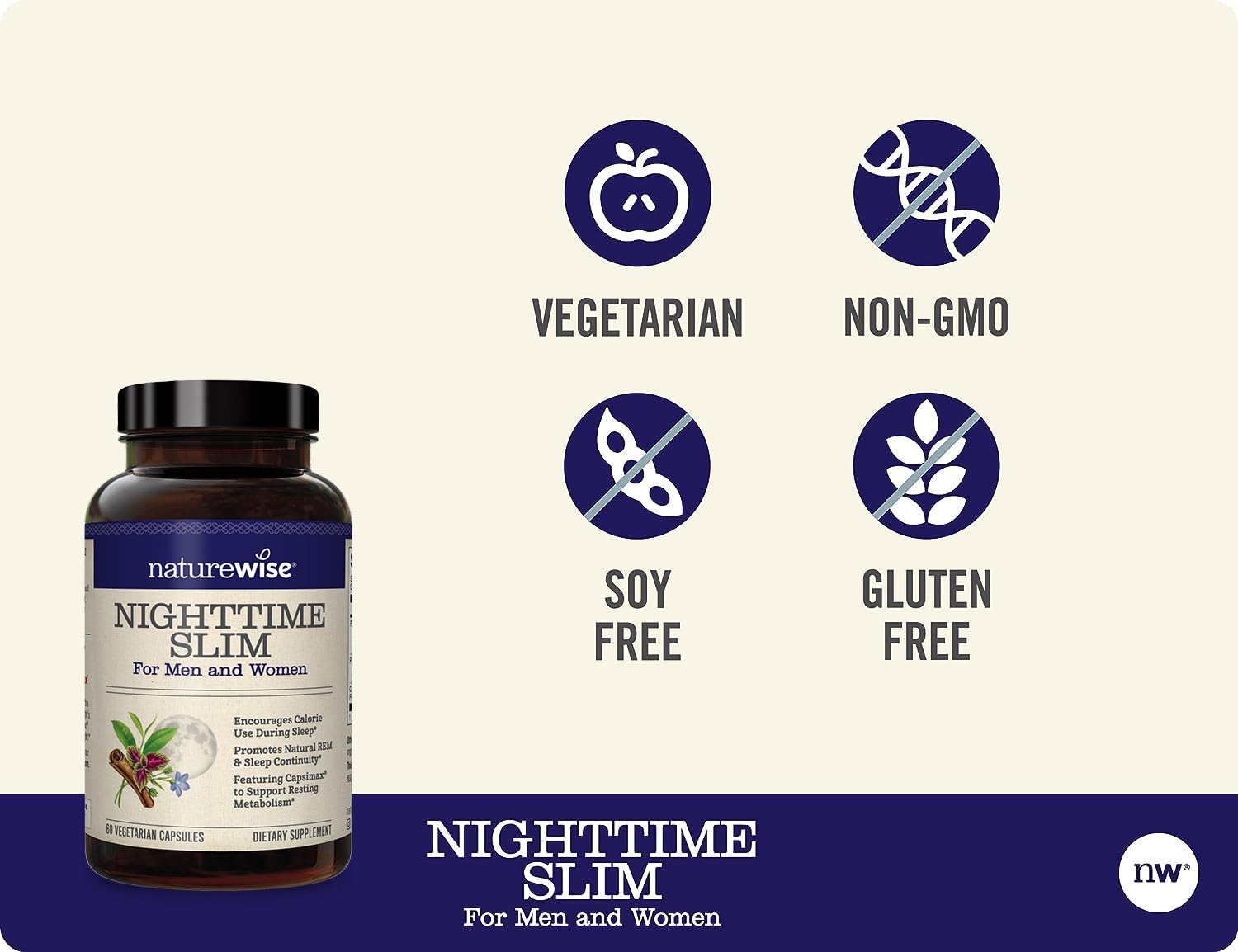 NatureWise Nighttime Slim with Capsimax - Natural Thermogenic Green Coffee Bean & Forskolin NatureWise buy supplements canada