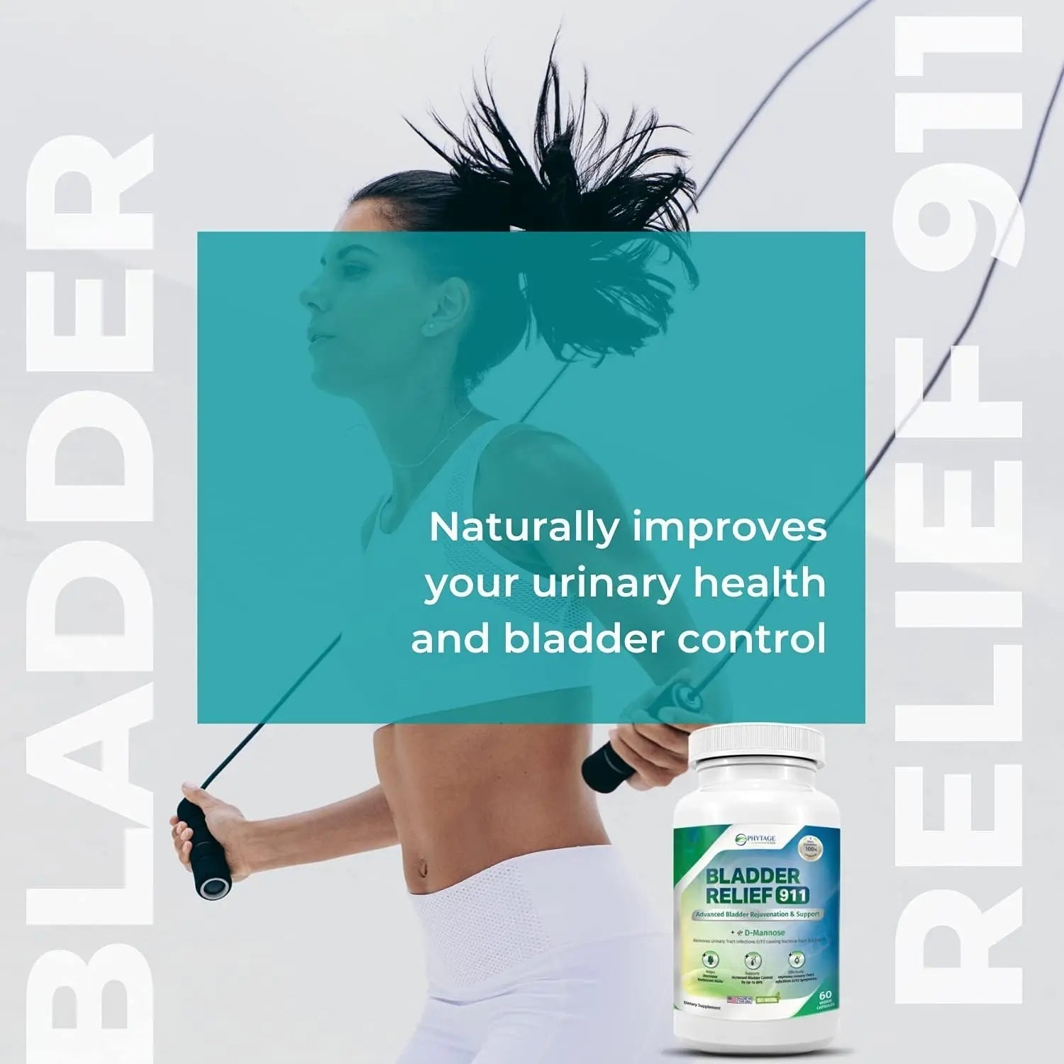 Phytage Labs Bladder Relief 911 Detoxifying Strength - for Men and Women Provides Bladder Support, 60 Veggie Capsules - 2 Pack Phytage Labs buy supplements canada