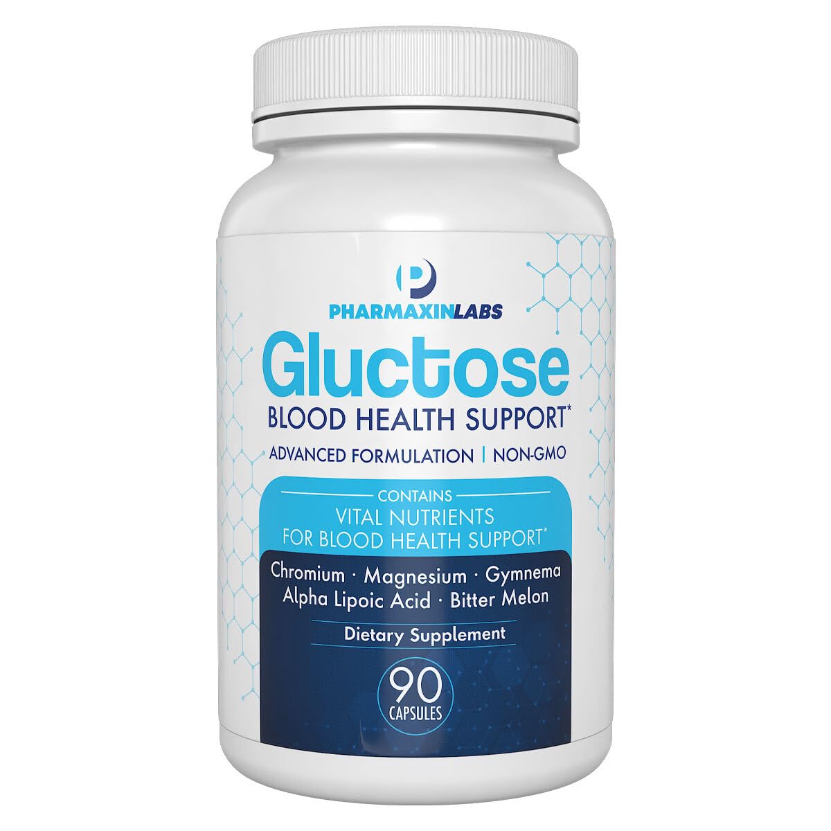 Gluctose Blood Health Support Supplement - Advanced Formula for Men & Women - Chromium, Magnesium, Alpha Lipoic Acid, Bitter Melon, Gymnema - 90 Day Supply / 90 Capsules Pharmaxin Labs buy supplements canada