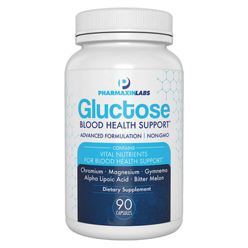 Gluctose Blood Health Support Supplement - Advanced Formula for Men & Women - Chromium, Magnesium, Alpha Lipoic Acid, Bitter Melon, Gymnema - 90 Day Supply / 90 Capsules Pharmaxin Labs buy supplements canada