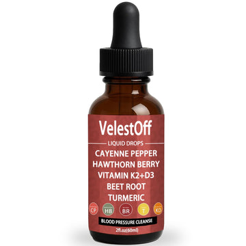 Velestoff Cayenne Pepper & Cayenne Pepper Drops Liquid Supplement with Hawthorn, Beet Root, Turmeric, Vitamin K2 D3 Nutralis buy supplements canada