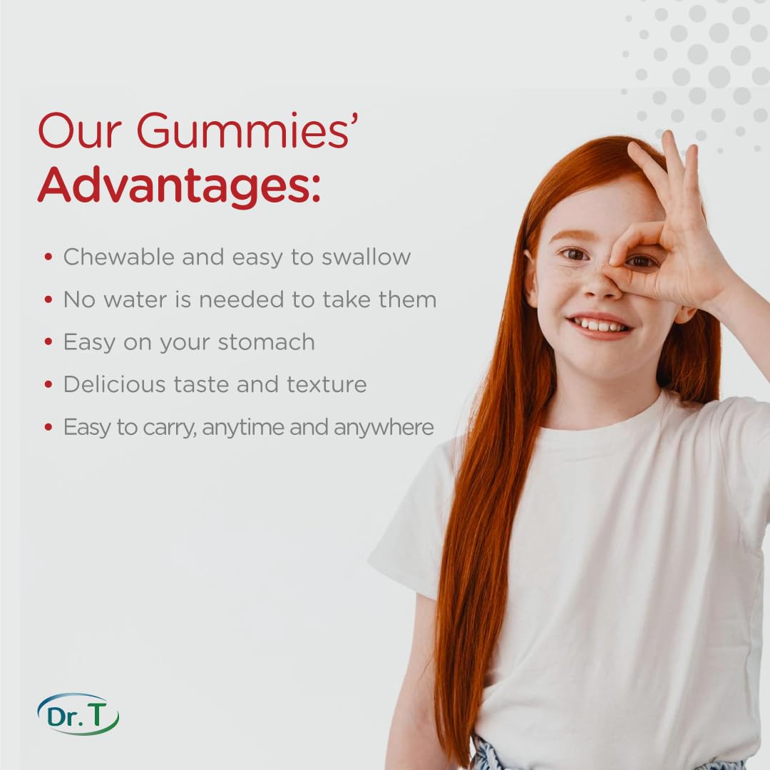 Dr. T Kids Multivitamin Gummies – Daily Vitamins for Kids Ages 2+, with A, C, D, E, B & Folic Acid – Supports Bone Strength, Immunity & Overall Health Dr. T buy supplements canada