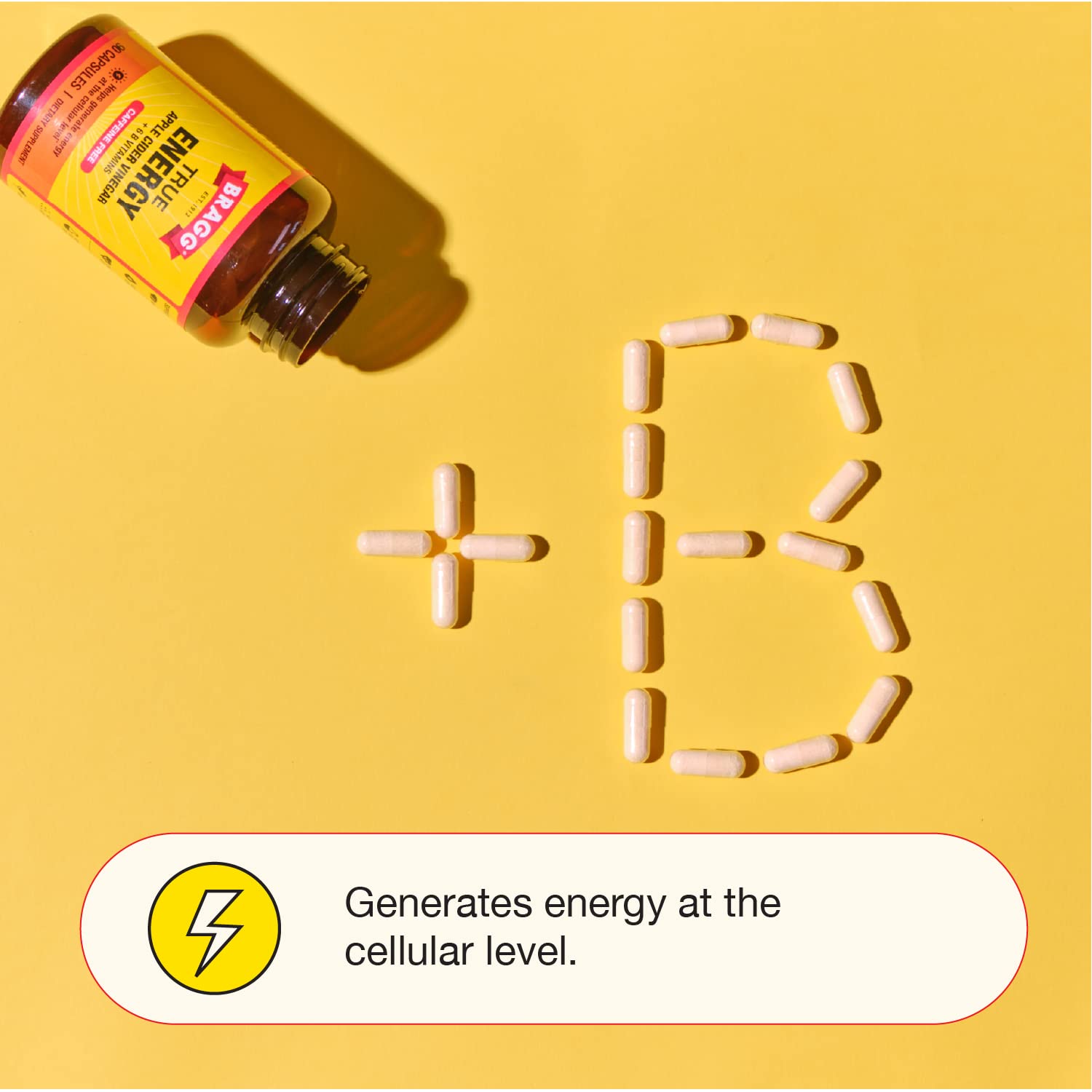 Bragg Apple Cider Vinegar True Energy Capsules – 6 B Vitamins – Caffeine Free Bragg buy supplements canada