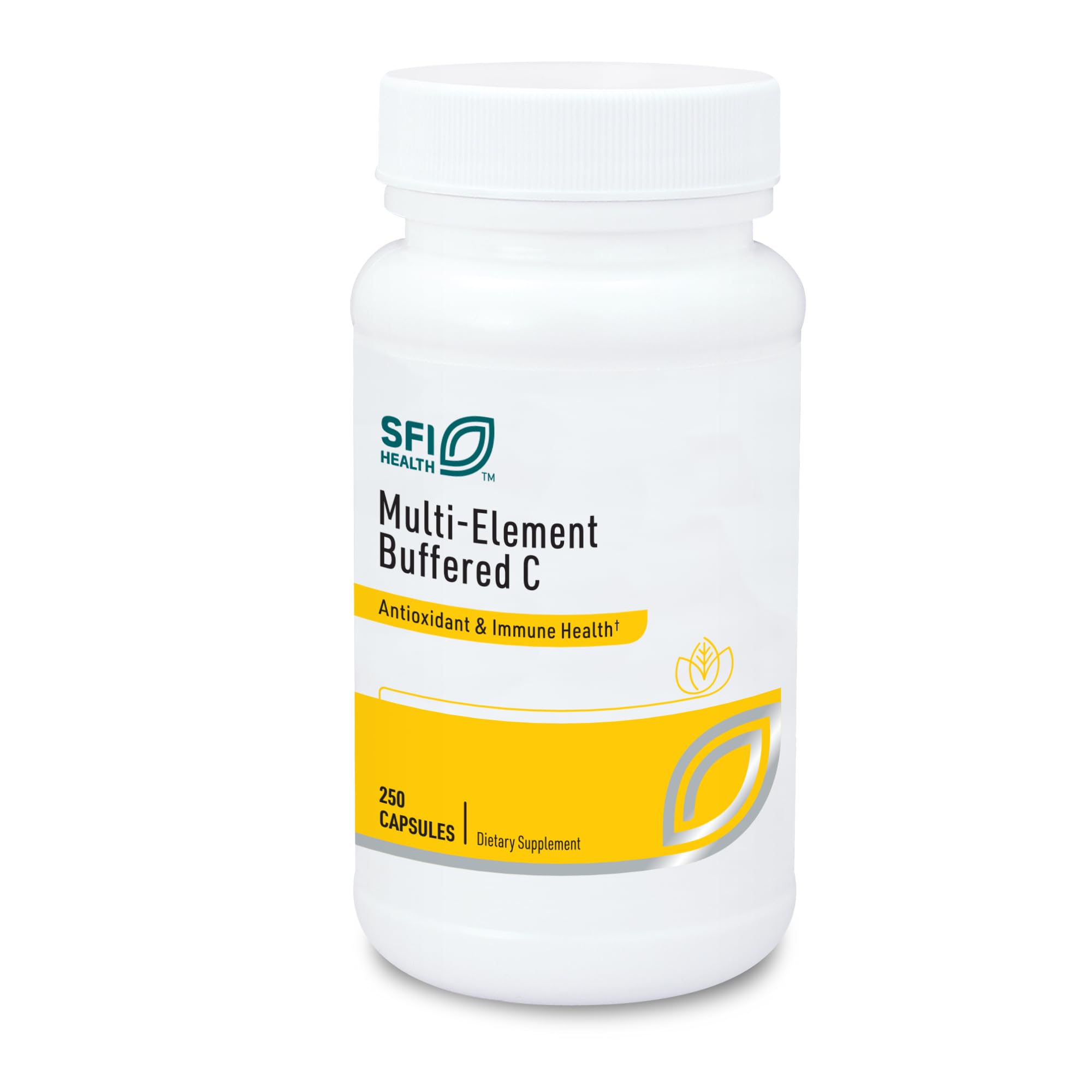 SFI Health Klaire Labs Buffered Vitamin C Capsules with Quercetin Bioflavonoids & L-Glutathione to Support Immune Function & Antioxidant Protection - Hypoallergenic & Gentle on Stomach (250 Capsules) SFI Health buy supplements canada