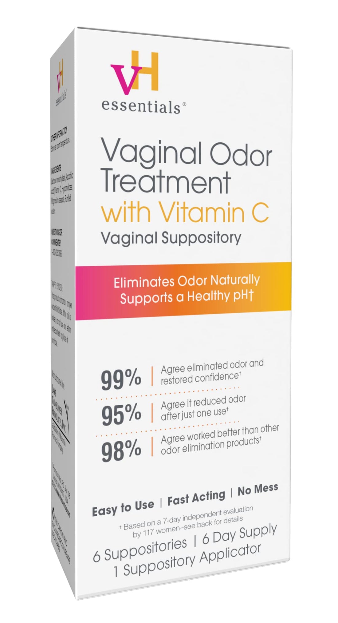vH essentials Vaginal Odor Treatment with Vitamin C, Boric Acid Suppositories Alternative vH essentials buy supplements canada