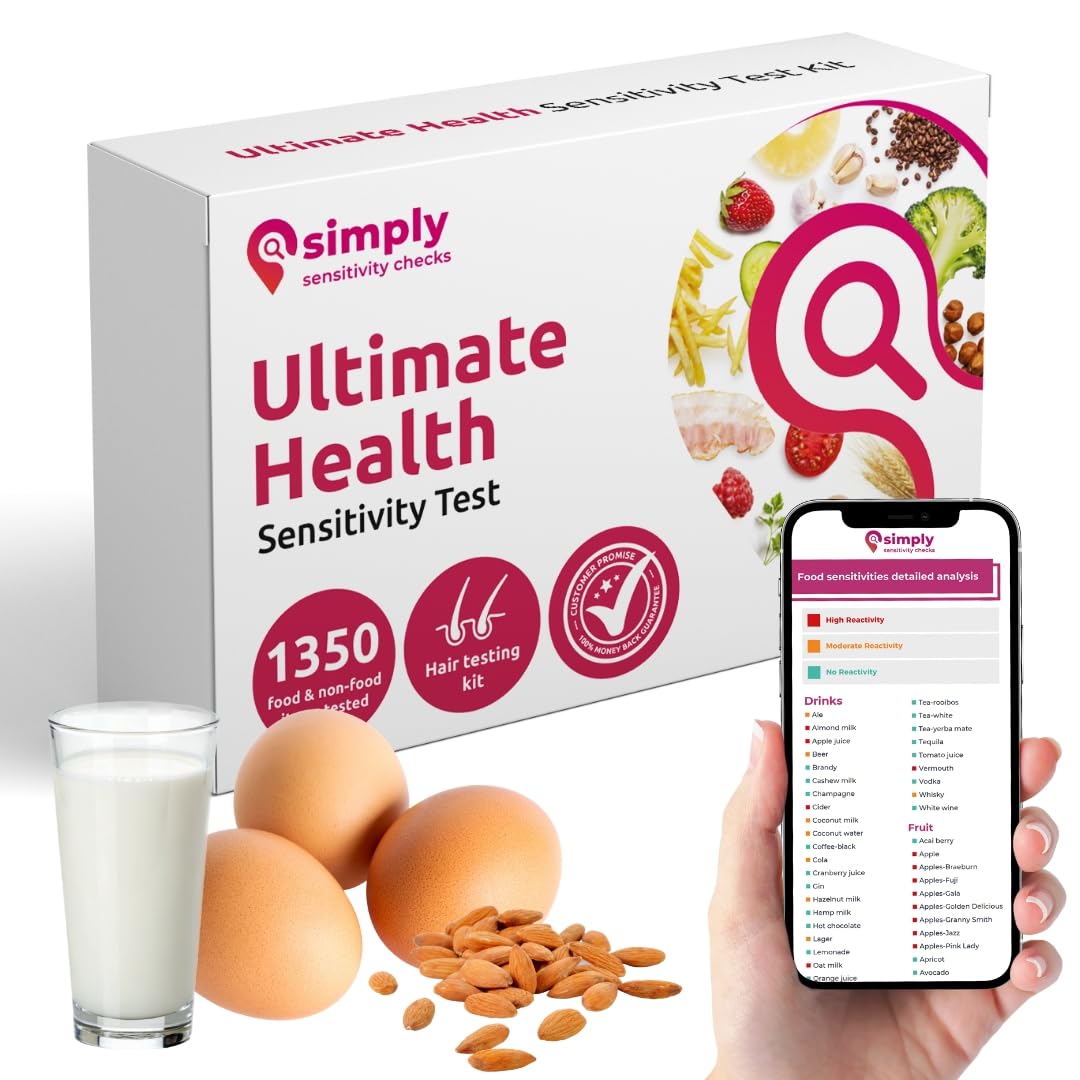 Simply Sensitivity Checks 1350+ Items Food Sensitivity Test Kit for Adults – Foods & Non-Foods, Including Lactose, Gluten, Vitamins, Minerals, Gut Health & More – at-Home Food Intolerance Test Kit Simply Sensitivity Checks buy supplements canada