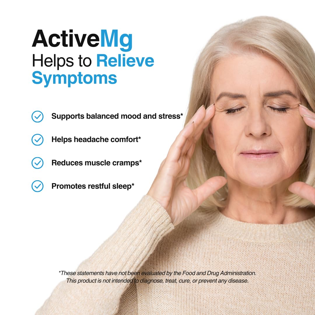 Active Mg Magnesium Supplement – 300mg Elemental Magnesium + Zinc & B Vitamins – Muscle & Nerve Support – 90 Vegan Capsules Migraine Stop buy supplements canada