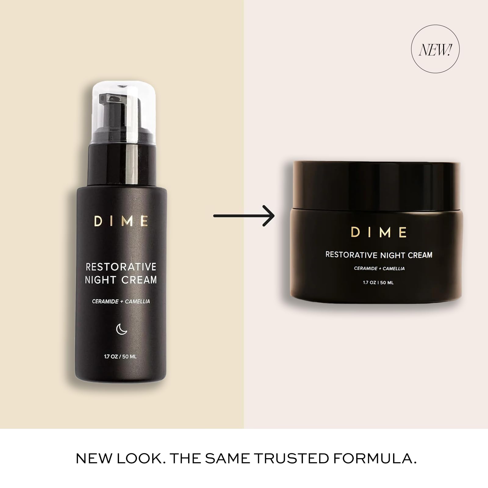 DIME Beauty Restorative Night Cream, Facial Moisturizer with Ceramides and Sea Buckthorn, 1.7 oz / 50 ml in Pump DIME buy supplements canada