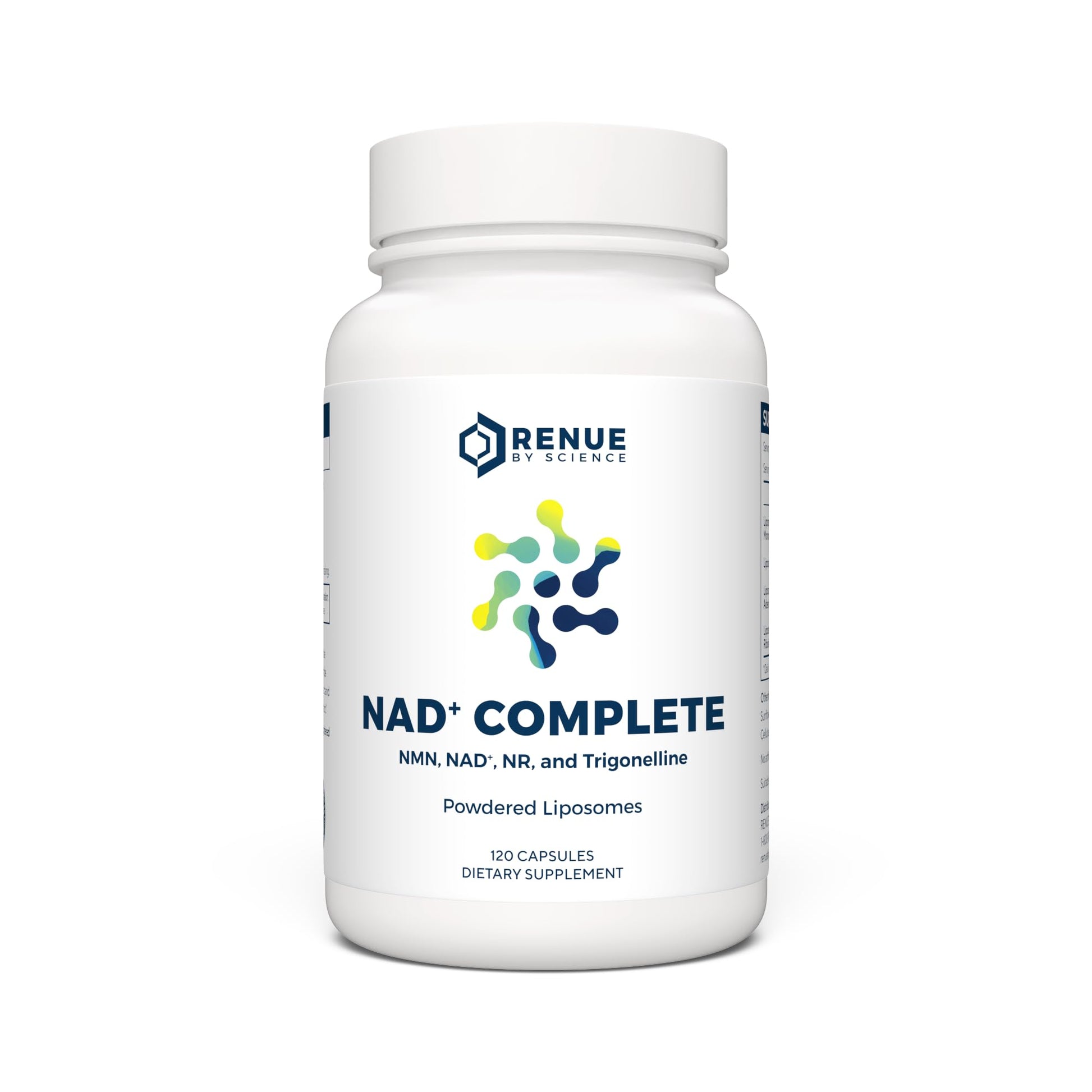 RENUE by SCIENCE NAD+ Complete | 120 Liposomal NAD Supplement Capsules with NMN, NR & Trigonelline - 210mg NMN & 160mg NAD per Serving | Bioavailable Formula for Increased Absorption | Made in the USA Renue By Science buy supplements canada