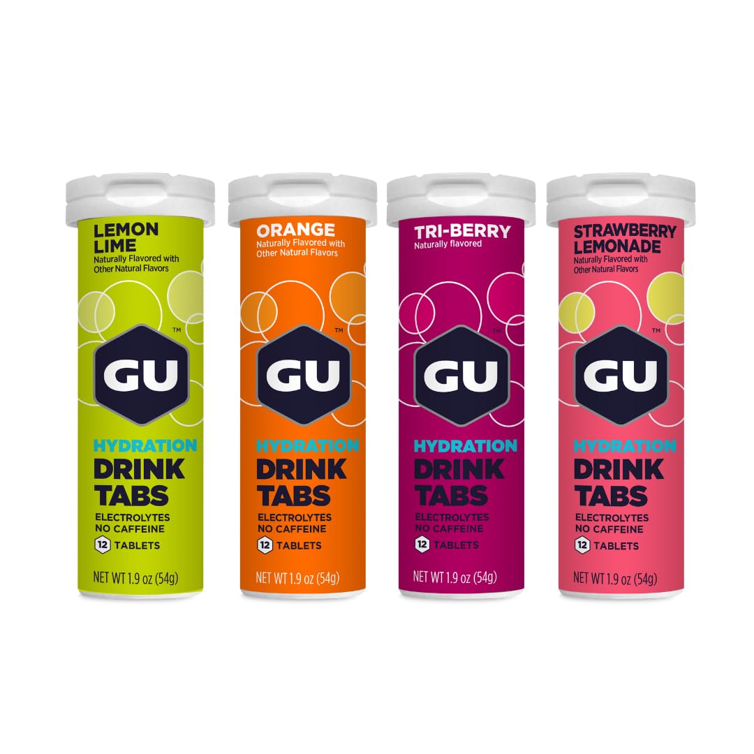 GU Energy Hydration Electrolyte Drink Tablets, Enhanced Endurance Sports Drink for Running, Cycling, Triathlon, 4-Count (48 Servings), Assorted Flavors GU Energy buy supplements canada