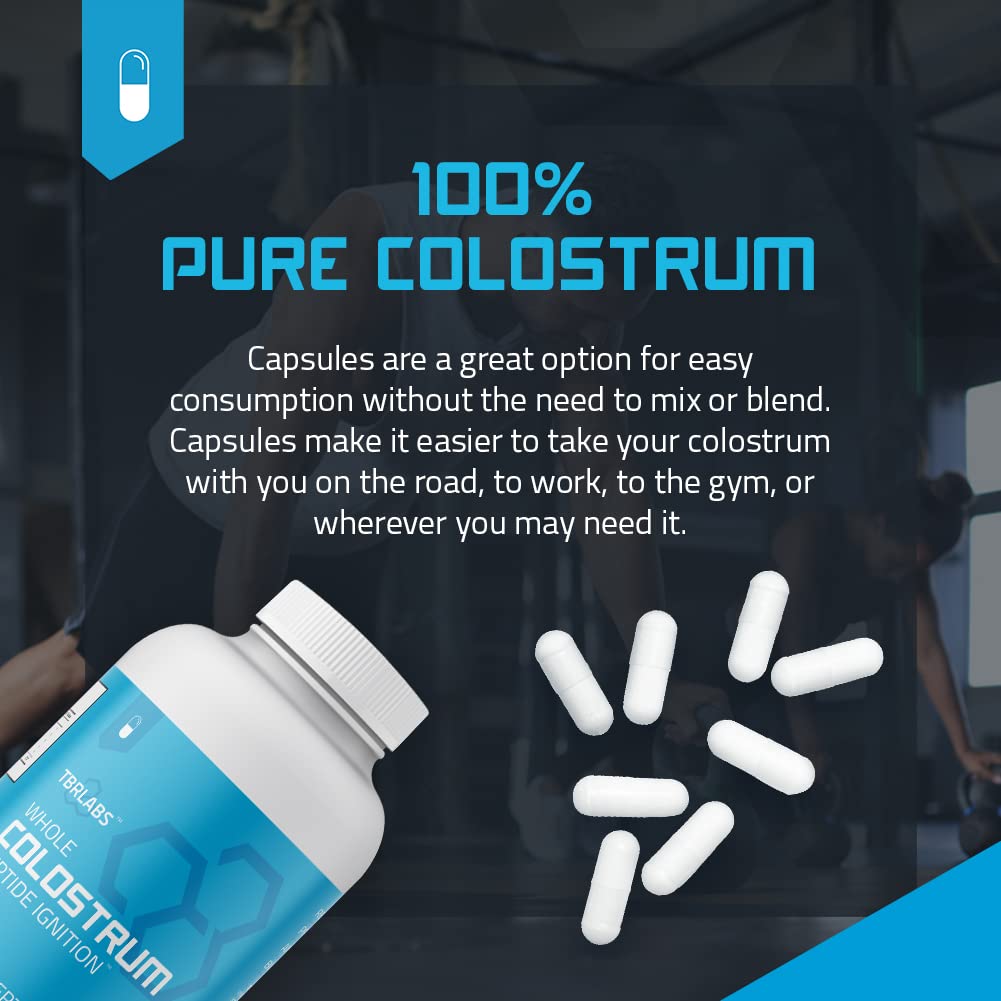 TBR Labs Pure Bovine Colostrum 180 Capsules - Antibiotic and Hormone Free - USA Source TBR Labs buy supplements canada