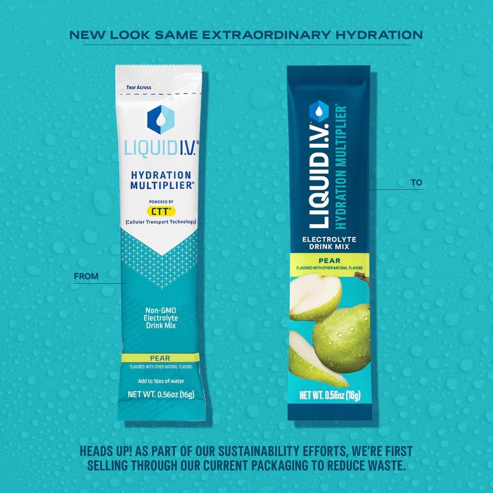Liquid I.V.® Hydration Multiplier - Pear | Electrolyte Powder Drink Mix | 1 Pack (16 Servings) Liquid I.V. buy supplements canada