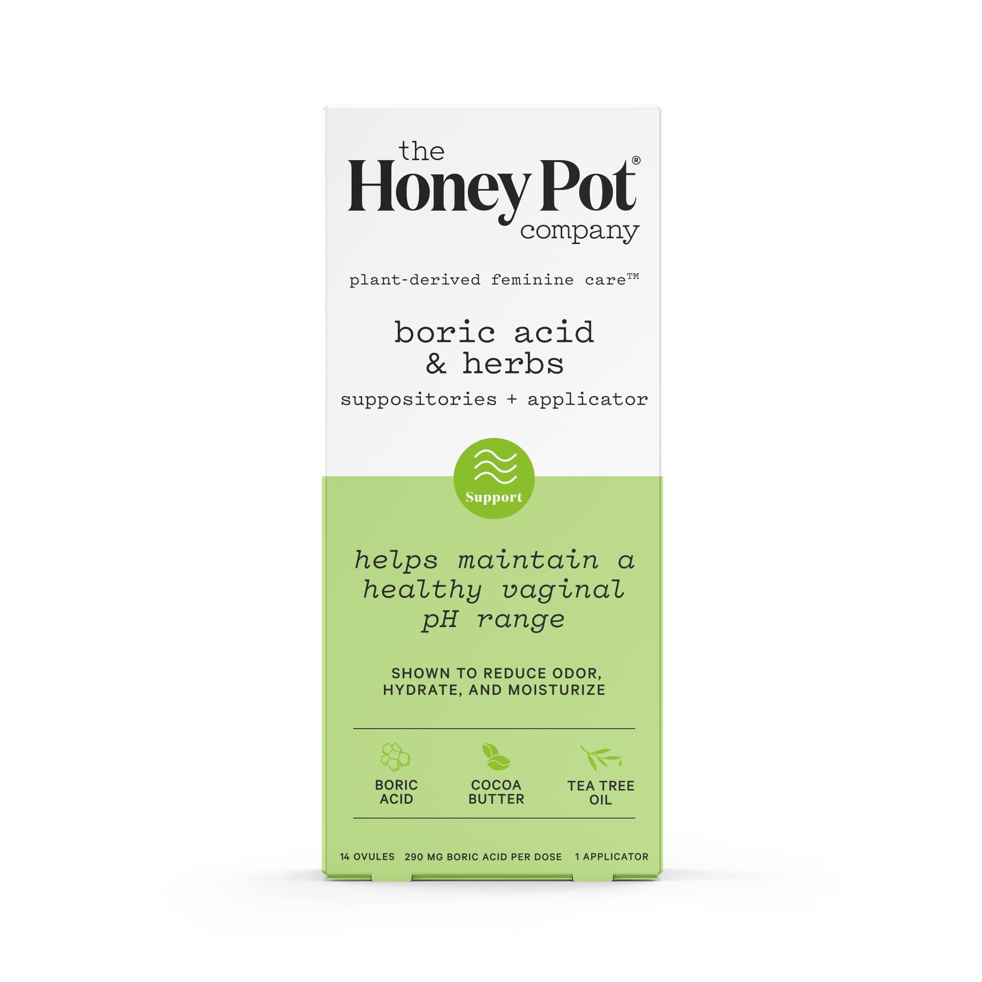 The Honey Pot Company 7 Day Boric Acid & Herbs Suppositories - Maintains and Balances Healthy Vaginal pH, Manages Odor, Hydrates, & Moisturizes - Gynecologist Tested The Honey Pot Company buy supplements canada