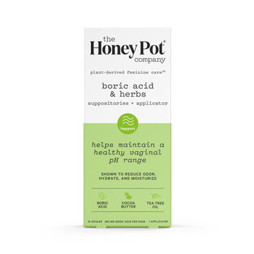The Honey Pot Company 7 Day Boric Acid & Herbs Suppositories - Maintains and Balances Healthy Vaginal pH, Manages Odor, Hydrates, & Moisturizes - Gynecologist Tested The Honey Pot Company buy supplements canada