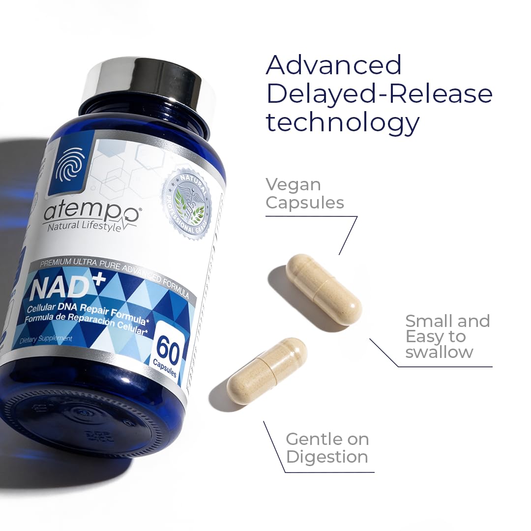 NAD+ Supplement 1000 mg High Absorption – Supports Energy, Cellular Health, Brain Function, and Healthy Aging – Pure NAD Formula with 60 Capsules ATEMPO NATURAL LIFESTYLE buy supplements canada