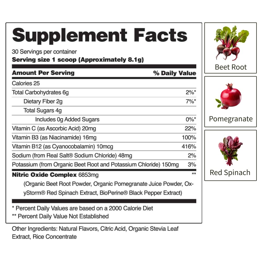 Snap Supplements USDA Organic Beet Root Powder, 3-in-1 Nitric Oxide Supplement Snap Supplements buy supplements canada