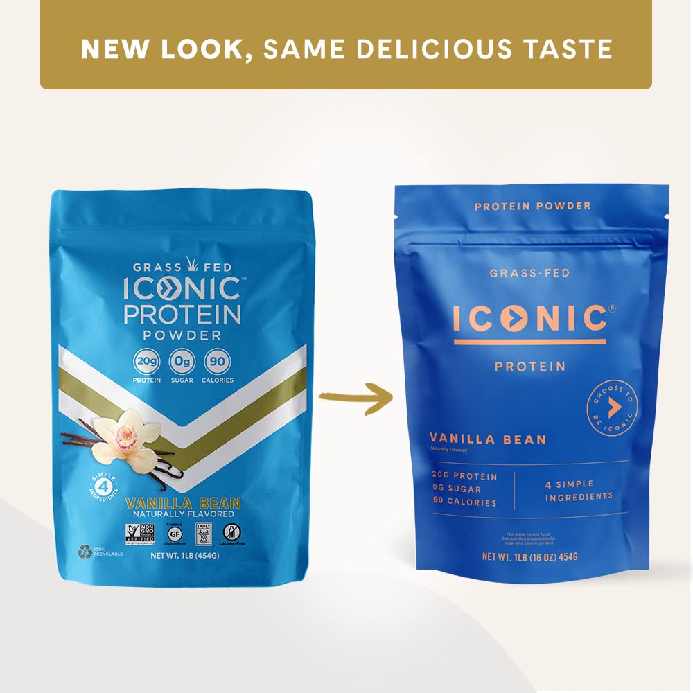ICONIC Protein Powder, Vanilla Bean - Sugar Free, Low Carb Protein Powder - Lactose Free ICONIC buy supplements canada
