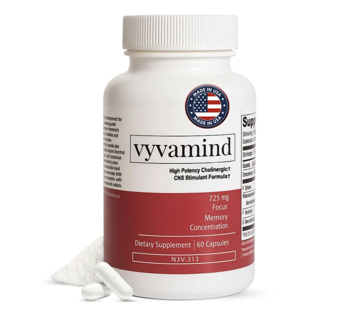 vyvamind Neurostimulant + Focus Aid Nootropic for Enhanced Concentration & Mental Clarity, Brain Support with Caffeine L-Theanine, Fast-Acting Cognitive Boost, 60 Capsules vyvamind Neurostimulant + Focus Aid buy supplements canada