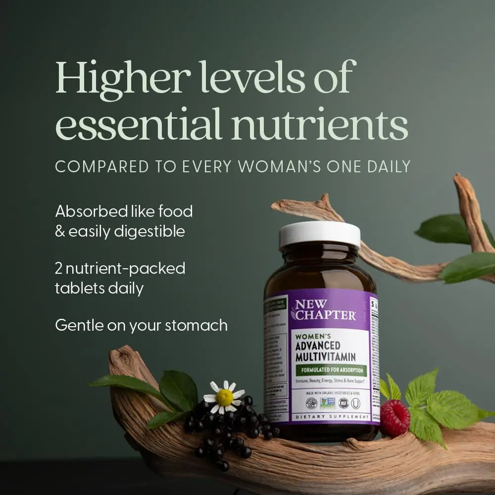 New Chapter Women's Multivitamin Advanced Formula for Stress, Bone, Immune, Beauty & Energy Support, Higher Levels New Chapter buy supplements canada