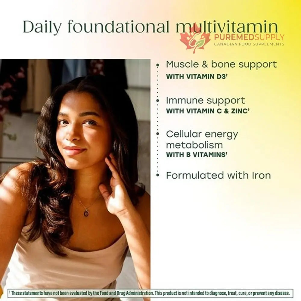 MegaFood One Daily Multivitamin for Women and Men, Immune Support Supplement with Real Food, Vitamin C & Vitamin B, Bone Health, Cellular Energy Metabolism, Vegetarian, Non-GMO, 90 Tablets MegaFood buy supplements canada