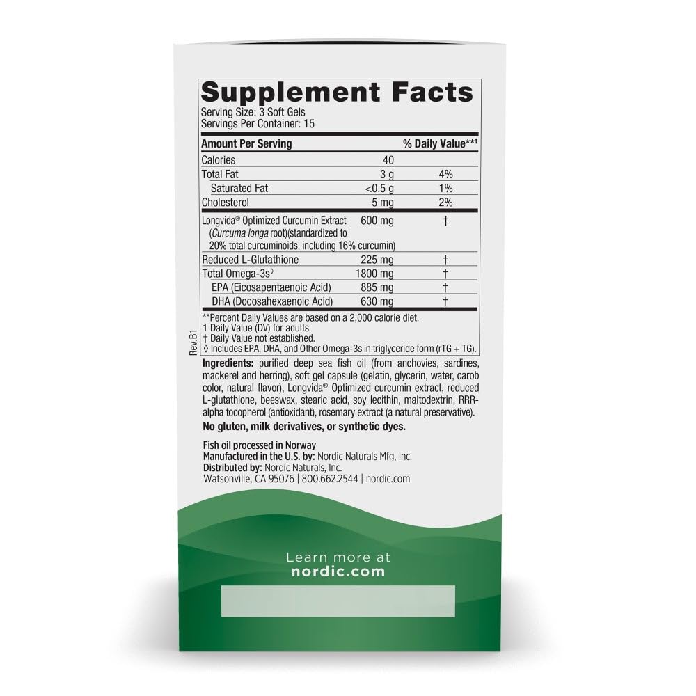 Nordic Naturals Recovery Plus, Unflavored - 45 Soft Gels - 1800 mg Omega-3 Fish Oil - 600 mg Longvida Optimized Curcumin - Cellular Health & Recovery - Post-Exercise Muscle Support - 15 Servings Nordic Naturals buy supplements canada
