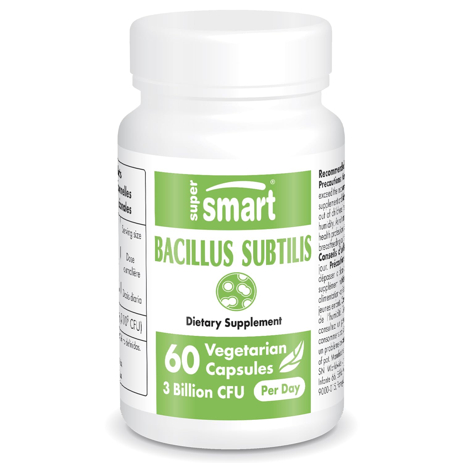 Supersmart - Bacillus Subtilis 3 Billion CFU per Day (High Potency) - Spore Probiotic Supersmart buy supplements canada