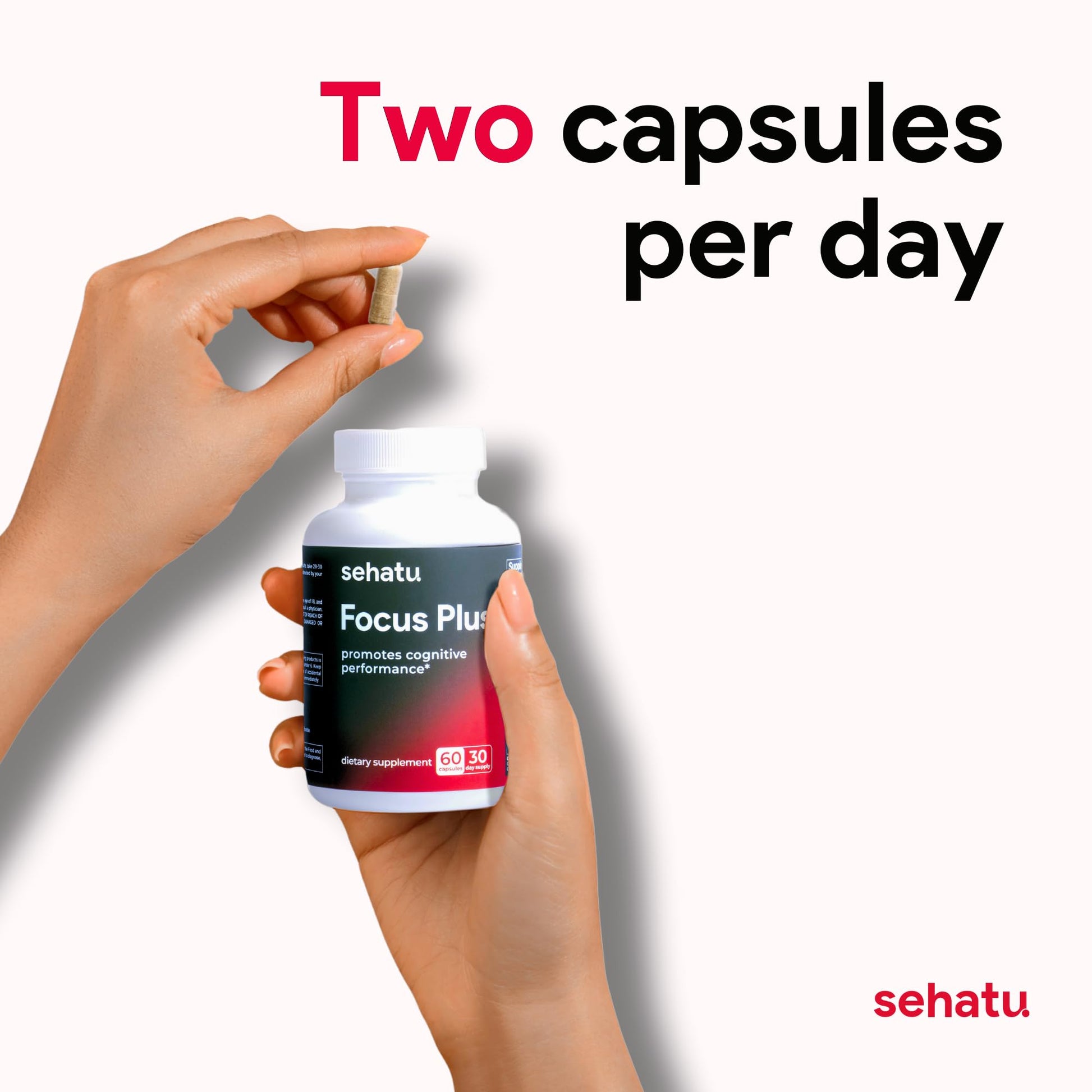 SEHATU Focus Plus Cognitive Performance Enhancer | with N-Acetyl L-Tyrosine, DMAE Bitartrate, GABA, Glutamic Acid | Boosts Focus, Enhances Memory, Supports Brain Health | 60 Count | 30 Day Supply SEHATU buy supplements canada