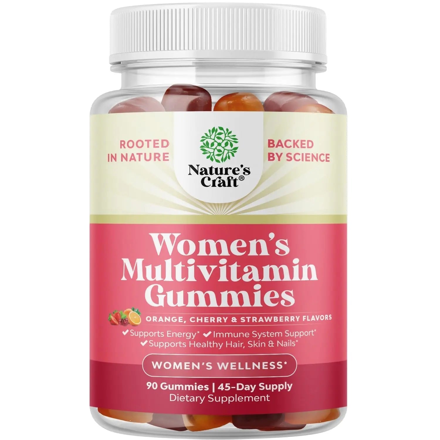 Delicious Daily Multivitamin for Women Gummies - Women's Multivitamin Gummies for Adults Energy and Immunity Natures Craft buy supplements canada